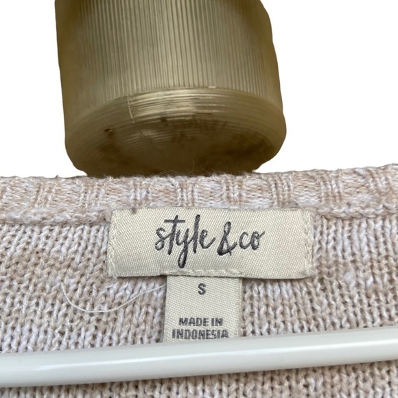 Style&co Bell Sleeve Marbled Knit Top - Picture 9 of 9